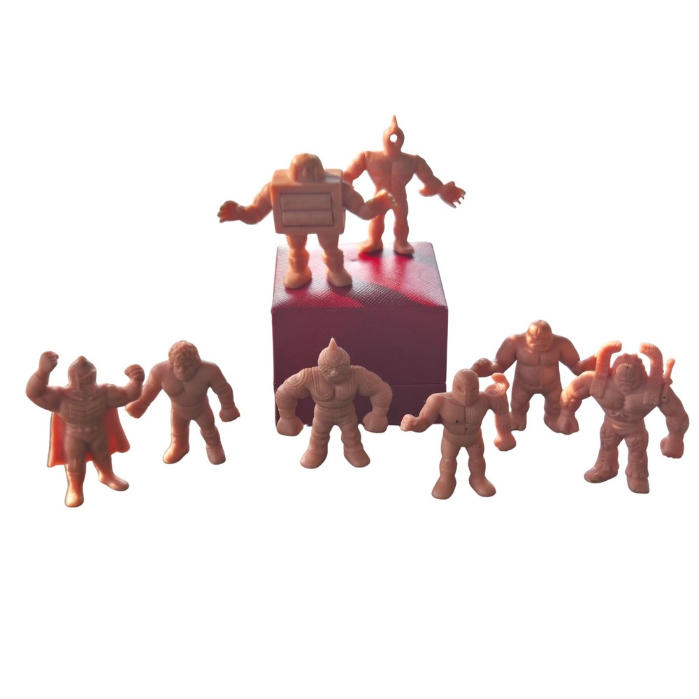 Vintage M.U.S.C.L.E. Men Figures Lot of 8 Kinnikuman Mattel Flesh Pink 1980s Toy